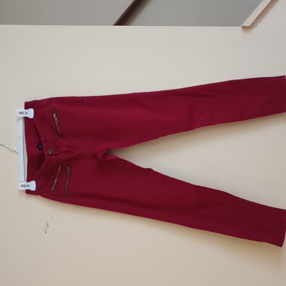 Maroon skinny jeans
